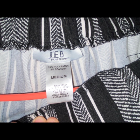 Joe Benbasset black white strip pants size medium - Picture 4 of 7